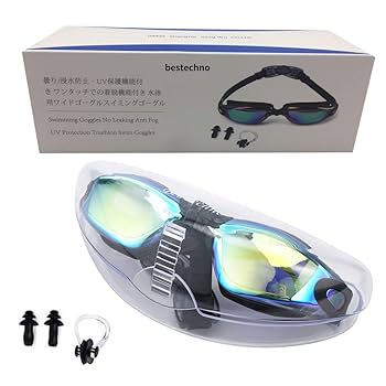 REVOULT ゴーグル 曇り止め機能付き Amazon | Water Gear Vector メタリック曇り止め水泳ゴーグル